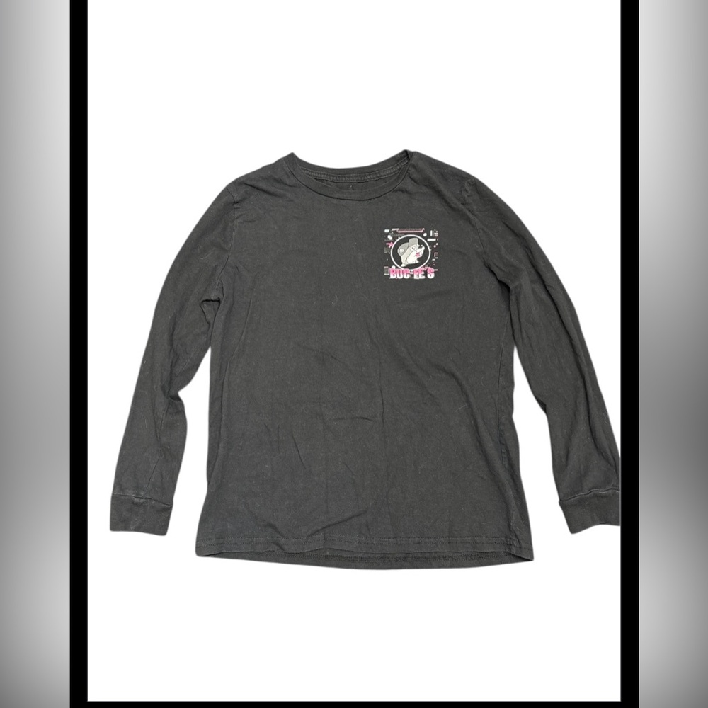 Buc-Ees Buc Ees Groovy Music Black Long Sleeve T-shirt Youth Large BX1